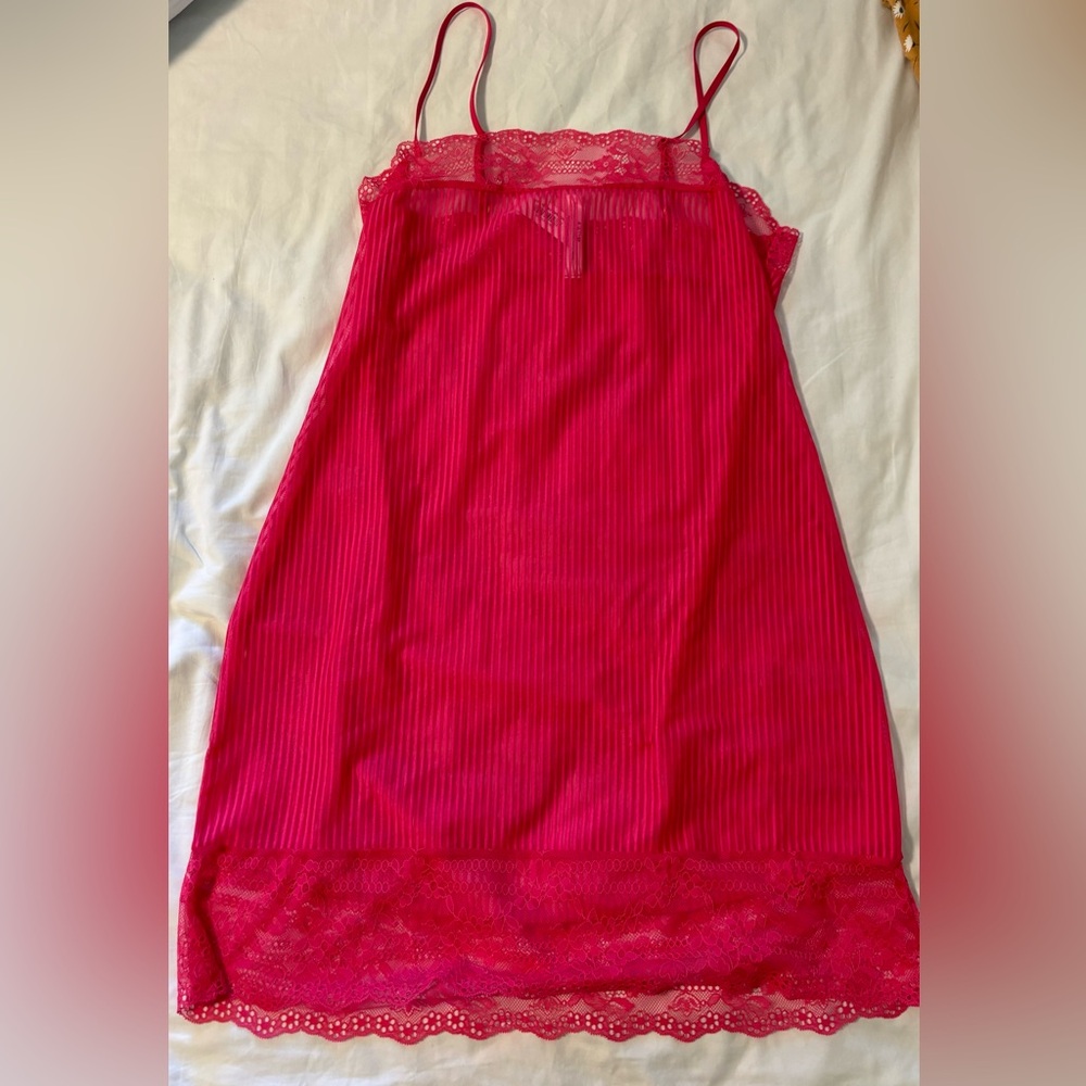 Sheer Striped Pink Adore Me Lingerie/Dress